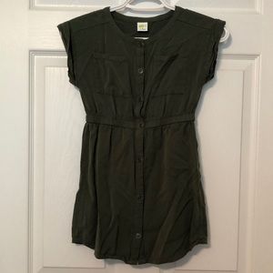 Crazy 8 Olive Green Shirt Dress